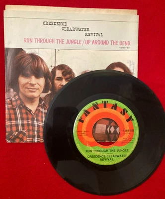 Creedence Clearwater Revival Up Around the Bend Run Through The Jungle 45 SLEEVE - Image 1 of 4