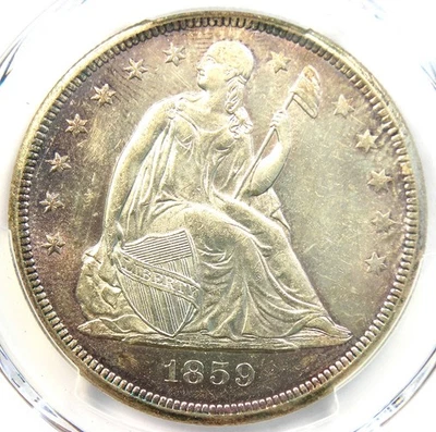 1859-O Seated Liberty Silver Dollar $1. PCGS Uncirculated Detail (UNC MS) - Rare - Image 1 of 4