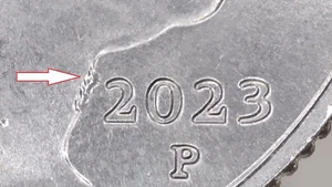 2025-P Jovita Idar US Mint die break on Washington's neck.  301 - Picture 1 of 5