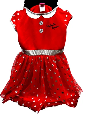 Vestido Disfraz Juvenil Disney Minnie Mouse Rojo Lunares con Orejas Capucha. M 7/8 Foto 1 de 2