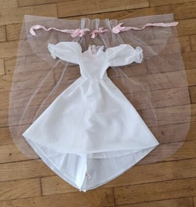 Robe blanche mariage mariée voile vêtement Nancy Famosa made in spain tenue - Imagen 1 de 9