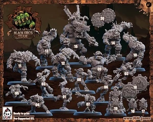 Rock Metal Orcs Team | Fantasy Footy | Ugni Miniatures | 2016 scale - Picture 1 of 31
