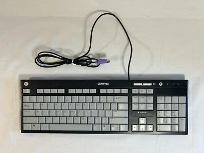 Compaq Computer Multimedia Keyboard PS/2 Wired Black & Gray QWERTY Standard - Image 1 of 4