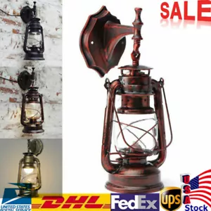 Lantern Sconce Porch Light Lamp Antique Wall Lighting Fixture Indoor E27 - Picture 1 of 21