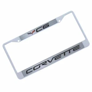 Corvette C6 License Plate Frame (Chrome) - Picture 1 of 4