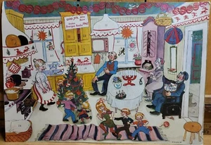 RARE Mrs Pepperpot in The Kitchen 1967 Advent Calendar illustrated by Bjorn Berg - Picture 1 of 12