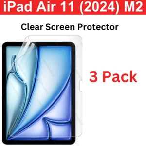 3 X Clear Screen Protector Guards For iPad Air 11 (2024) iPad Air 11-inch (M2) - Picture 1 of 3