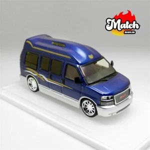GOC & Auld Match 1:64 GMC SAVANA Blue Diecast Model Car - Picture 1 of 5