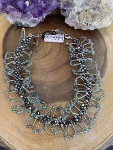 NEW Ottaviani Bijoux Made in Italy Beaded Choker/Collar Necklace Designer D16 - Picture 1 of 12