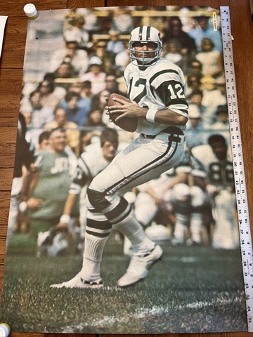 Vintage 1970 Joe Namath Poster New York Jets NFL Football Cover