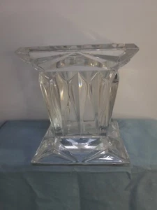 Party Lite~ Quad Prism Small Pedestal 5" Candle Holder #P7967~ 24% Lead Crystal - Picture 1 of 5