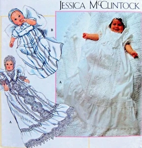 9398 Infant Toddler Christening Dress Pattern sz NB-L - McClintock 1996 UNCUT - Picture 1 of 3