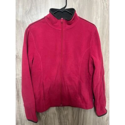 St. John's Bay SJB Active Mujer Cremallera Completa Polar Pista Chaqueta Atlética Mediana Foto 1 de 4