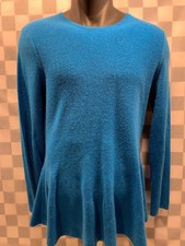 Antonio Melani Blau 100% Kaschmir Pullover Damen Größe L