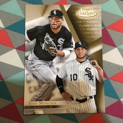 Yoan Moncada #34 White Sox Class 1 Version 07/10 made 2018 Topps Gold Label 5x7 - Image 1 of 2