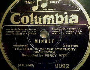 PERCY PITT "Minuet (Boccherini) / Les Millions D'Arlequin (Drigo)" Electrola 12" - Bild 1 von 2