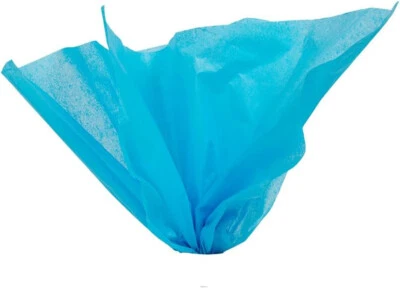 120 Tissue Paper Turquoise Blue  20 x 30" Large Sheets Gift Ships Flat - Image 1 of 2