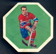 1961-62 YORK PEANUT BUTTER YELLOW BACK #18 Henri Richard EX Montreal Canadiens