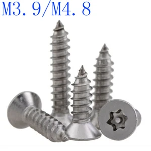 M3.9 M4.8 A2 304 Stainless Steel Countersunk Self Tapping Security Wood Screws - Picture 1 of 3
