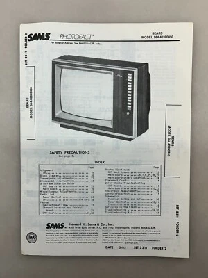 Sears 564.40390450 сервисное руководство Sams Photofact бесплатная доставка - Изображение 1 из 4