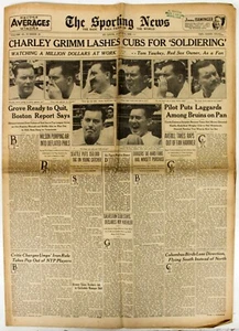 REVISTA DE BÉISBOL NOTICIAS DEPORTIVAS 1936 CAJA ORIGINAL PUNTAJES 8 6 1936 - Imagen 1 de 3