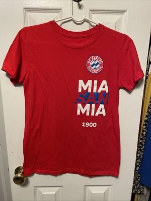 FC Bayern Munchen Soccer Shirt Fanatics Men’s Red Tee Size Small - Image 1 of 2