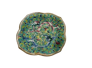 Hermoso plato antiguo chino con patas del siglo XIX apócrifo Tongzhi - Imagen 1 de 7