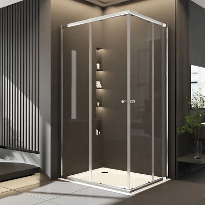 Duschkabine Schiebetür Eckeinstieg Duschabtrennung Dusche Eckedusche Duschwand - Bild 1 von 4