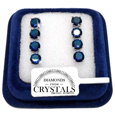 Tennis 4Rotond Orecchini donna pl. oro Bianco 18K con cristalli Zirconi 03/6 - Immagine 1 di 3