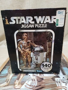 Vintage-1977 Star Wars R2/D2 & C-3PO Kenner Jigsaw Puzzle Complete 14”x18” - Picture 1 of 6