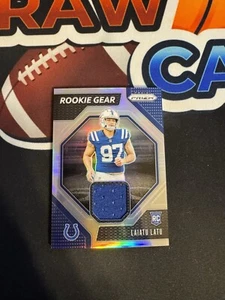 2024 Panini Prizm Laiatu Latu Rookie Gear Prizm Patch Silver RG-LLU Colts - Picture 1 of 2