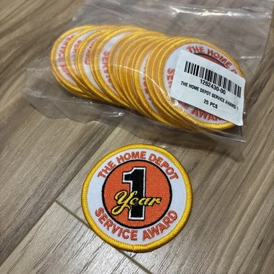 (Qty 25) The Home Depot 1 Year Service Award Employee Uniform Award Patch - Image 1 of 4