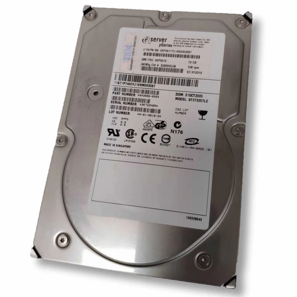 Seagate ST373207LC HDD Hard Disk SCSI 73GB 80PIN 3,5 " Server - Image 1 of 1