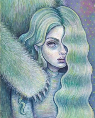 Brett Manning艺术 里面的怪物。 原创绘画。 签名。 带框。 — 第 1/4 张图片