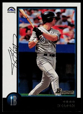 1998 Bowman Chrome #119 Todd Helton Colorado Rockies - Image 1 of 2