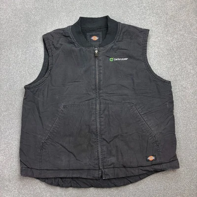Chaqueta Dickies Adulto X Grande Negra Tareas Lona Ropa de Trabajo Chaleco Forrado Hombres* Foto 1 de 4