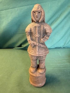 Feine SELTENE Japan japanische Terrakotta Haniwa Figur Mann trägt gepolsterte Rüstung - Bild 1 von 8