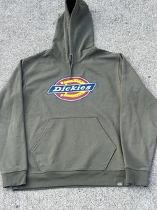 Dickies Hoodie Pullover Sweatshirt Adult Size Medium Olive Green Classic Logo - Picture 1 of 12