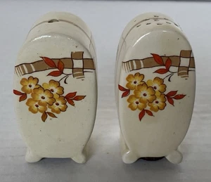 ¿Salero y pimentero Clarice Cliff?? Naranja Amarillo Marrón Floral *LEER* - Imagen 1 de 13