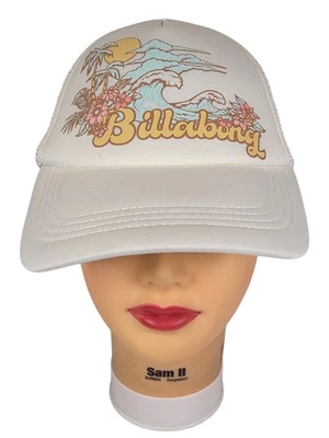 Billabong Ohana White Girls Youth Hat Adjustable Snapback Trucker Cap Beach - Image 1 of 4