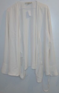 Loft Wickel Top Leinenmischung Ausschnitt Bindeband Taille Größe XL Elfenbein Farbe Brandneu - Bild 1 von 14