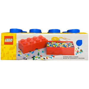 LEGO 8 Knob Stackable Storage Brick, 19.7" x 9.8" x 7.1" (Blue) - Picture 1 of 2