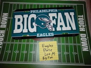 Philadelphia Eagles matrícula NUEVO Vintage Big Fan NFL plástico lote M - Imagen 1 de 13