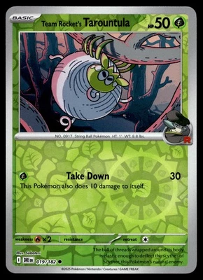 Team Rocket's Tarountula 019/182 SV10: Destined Rivals - Image 1 of 2