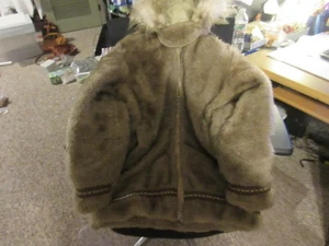 Vintage Stearns Hansa Branta Gänsedaunen Kunstfell Large Parka Anorak Jacke Mantel - Bild 1 von 23