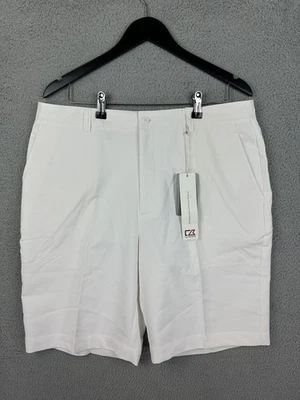 Cutter & Buck Shorts Men 36 White Golf Performance Stretch Flat Front Preppy New - Image 1 of 4