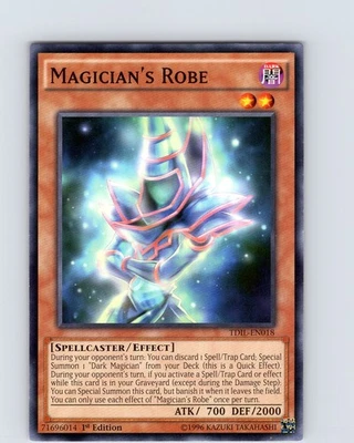 Yu-Gi-Oh TCG Magician's Robe TDIL-EN018 1st Edition Regular Common Card NM - Image 1 of 2
