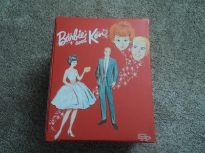 Vintage 1963 Barbie & Ken Doll Case Trunk Mattel Accessory Boxes Party Date - Image 1 of 4