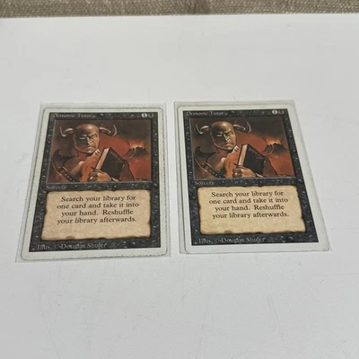 MTG Demonic Tutor Revised Edition x2 Magic The Gathering Cards - Image 1 of 4