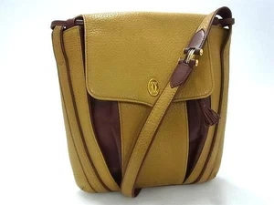 Cartier Shoulder Bag Must Line Trinity Crossbody Bag - Mustard Bordeaux Leather - Picture 1 of 6